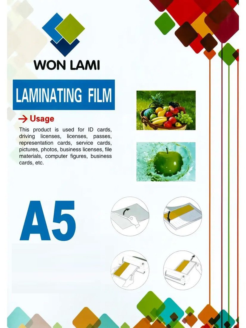 

Пленка для ламинирования Won Lami глянцевая A5 75 мкм, 100 л