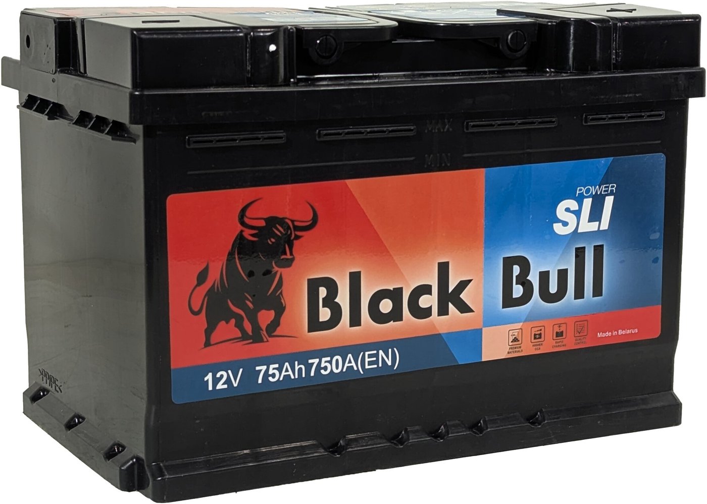 

Автомобильный аккумулятор Black Bull SLI R+ (75 А·ч)