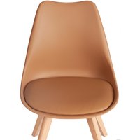 Стул TetChair Tulip дерево/пластик/экокожа mod. 73-1 (latte)