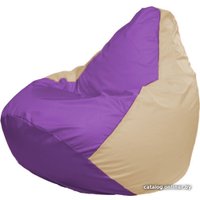 Кресло-мешок Flagman Груша Макси Г2.1-107 (бежевый/сиреневый)