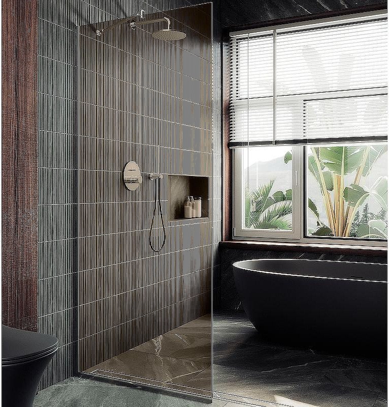 

Душевая стенка MaybahGlass 89x195 MGD-691-4у (бронзовое стекло/хром глянцевый)