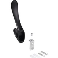 Крючок мебельный Lemax Roma двухрожковый (черный матовый)