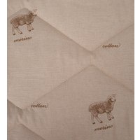 Одеяло Milanika Овечья шерсть Премиум лайт облегченное 1.5сп