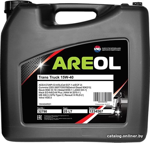 Моторное масло Areol Trans Truck 15W-40 20л