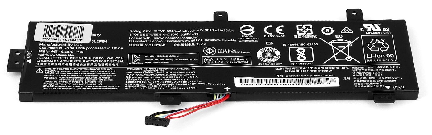 

Аккумуляторы для ноутбуков Lenovo IdeaPad 310-15ISK Series 7.6V 3950mAh