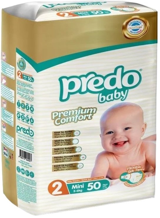 

Подгузники Predo Baby №2 3-6 кг (50 шт)