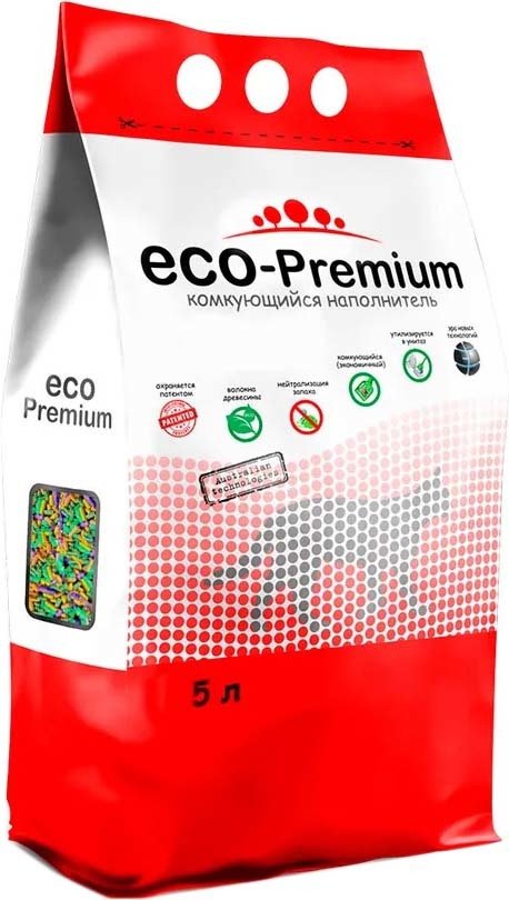 

Наполнитель для туалета Eco-Premium с ароматом тутти-фрутти 5 л