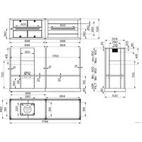 Кухонная вытяжка Faber T-Shelf EV8 Titanium Matt A180 325.0617.018