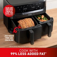 Аэрогриль (аэрофритюрница) Tefal Dual Easy Fry Essential XXL Air Fryer EY901N (черный)
