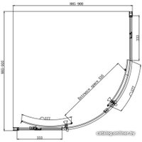 Душевой уголок Ambassador Kingston 14011104 90х90