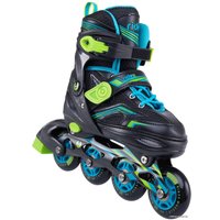 Роликовые коньки Ridex Remi (р. 31-34, черный/зеленый/голубой)