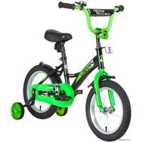 Детский велосипед Novatrack Strike 14 2020 143STRIKE.BKG20 (черный/зеленый)