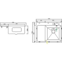 Кухонная мойка ARFEKA ECO AR 650*500 R SATIN