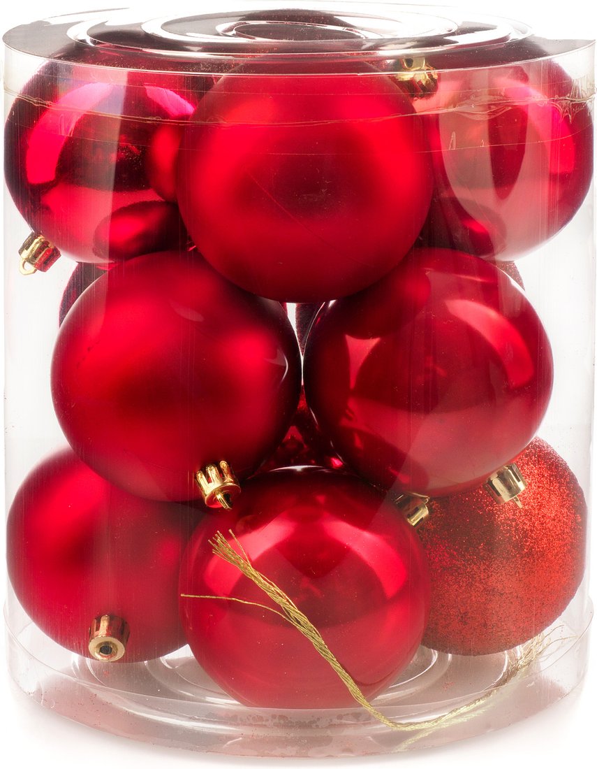 

Елочная игрушка Ausini VT25-04005-3 (красный, 12 шт)