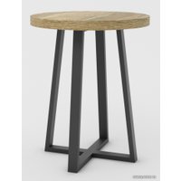 Журнальный столик Hype Mebel Челси 40x40 (черный/дуб галифакс натуральный)