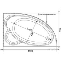 Ванна Aquanet Mayorca 150x100 R