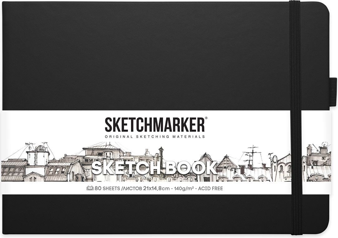 

Альбом для рисования Sketchmarker Скетчбук 2314004SM (80 л, черный пейзаж)