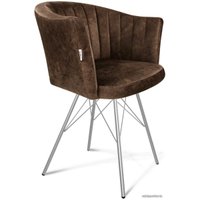 Стул с подлокотниками Sheffilton SHT-ST42-1/S37 (кофейный трюфель/хром лак)