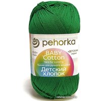 Пряжа для вязания Пехорка Детский хлопок 008 100 г 330 м (зеленый)