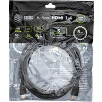 Кабель CACTUS HDMI - HDMI CS-HDMI.1.4-3 HDMI (3 м, черный)