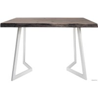 Кухонный стол Buro7 Уиллис 120 (с обзолом и сучками, дуб мореный/белый)