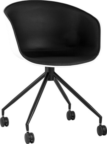 Офисное кресло Stool Group Libra SL-7040ZB (пластик белый/экокожа черный)