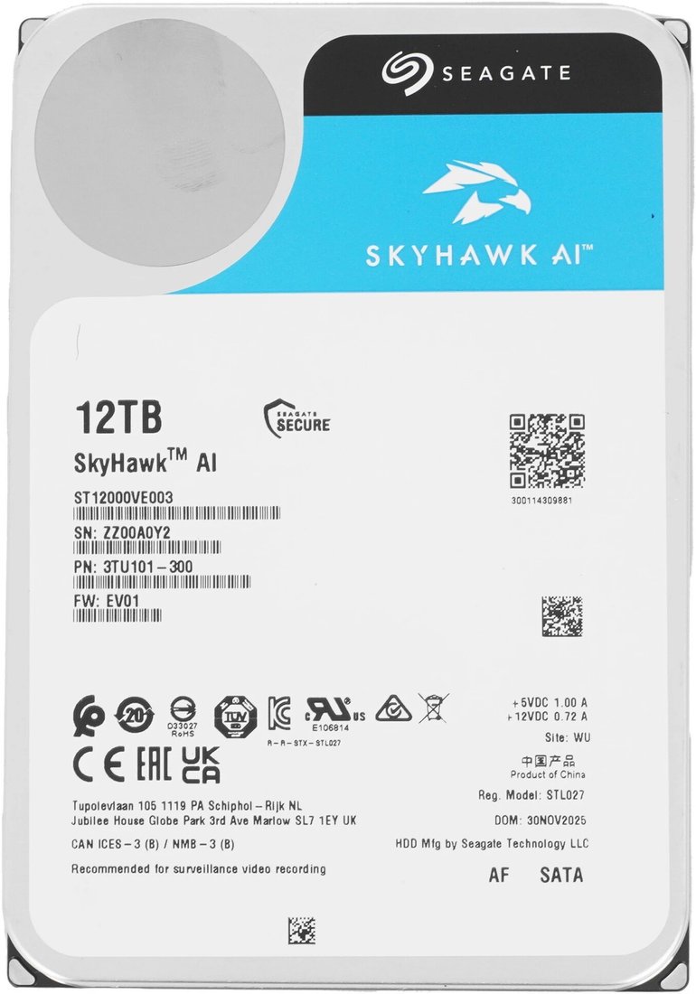 Жесткий диск Seagate SkyHawk AI 12TB ST12000VE003