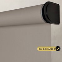 Рулонная электроштора НеоФьюжен Эден 200 160х250 левая (кварцевый, черная фурнитура)