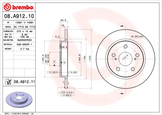 

Brembo 08A91210