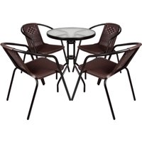 Набор садовой мебели King Style Derio Kvatro (коричневый)