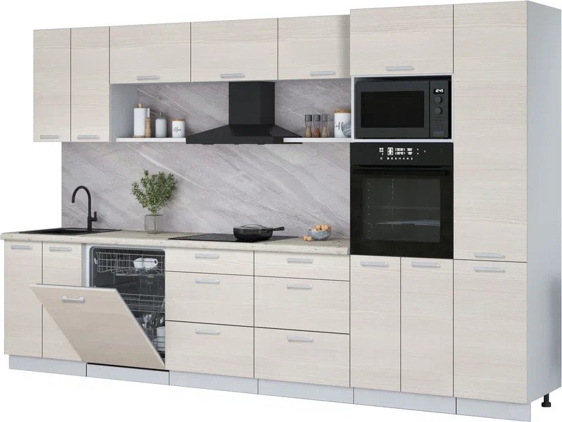 

Готовая кухня Интерлиния Мила Лайт 3.4-ПМ1 (вудлайн кремовый/вудлайн кремовый/бискайская сосна)