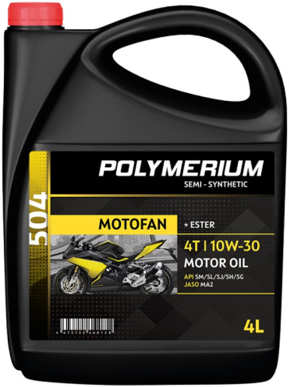 Моторное масло Polymerium Motofan 504 10W-30 4T 20л