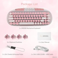 Клавиатура Royal Kludge RK Round RGB (белый, RK Pink)