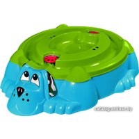 Песочница-бассейн PalPlay Собачка с крышкой 432 (голубой/зеленый)