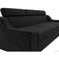 Диван Лига диванов Линдос (велюр, черный)