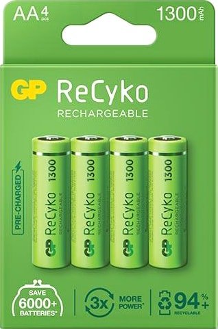 

Аккумулятор GP ReCyko AA 1300mAh 4 шт. 130AAHCE-EB4
