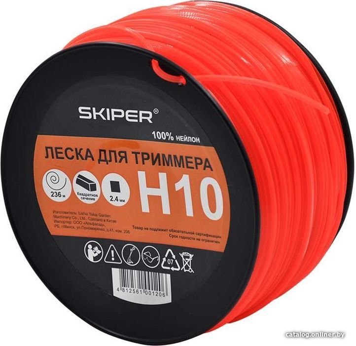 Леска для триммера Skiper H10 (оранжевый)