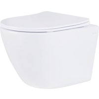 Унитаз подвесной Roxen Antares в комплекте с инсталляцией StounFix Dual Fresh 6 в 1 968451 (кнопка: брашированное золото)