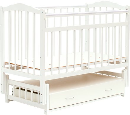 

Классическая детская кроватка Bambini М.01.10.10 (белый)