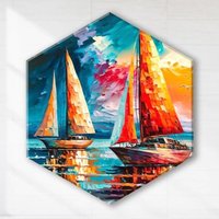 Картина по номерам ILikeGift Парусники на закате VHR0003