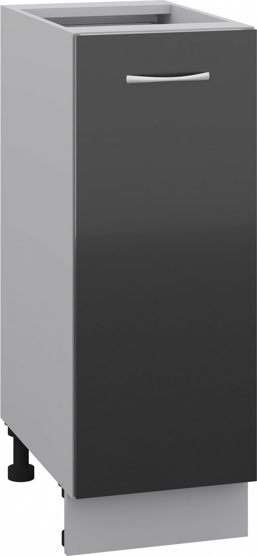 

Шкаф напольный Кортекс-мебель Корнелия Лира НШ30р без столешницы (черный)