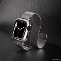 Ремешок Spigen Metal Fit Pro для Apple Watch (45/44 мм) (темно-серый)