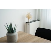 Стол-книга Stoloff Мечта 1600x850 (антрацит/белый, опоры складные, углы закругленные с роликами и ручками)