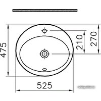 Умывальник Vitra S20 52.5x47.5 [5468B003-0001]