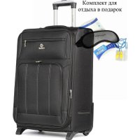 Чемодан 4 ROADS 6161-M 64 см (черный)