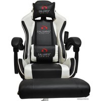 Игровое (геймерское) кресло Calviano Avanti Ultimato (черный/белый, с подножкой)
