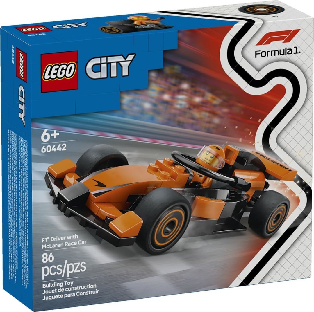 

Конструктор LEGO City 60442 Пилот Формулы-1 на гоночном автомобиле McLaren