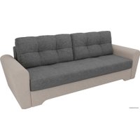 Диван Лига диванов Амстердам 100033 (рогожка, серый/бежевый)