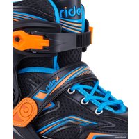 Роликовые коньки Ridex Remi (р. 31-34, черный/оранжевый/голубой)