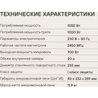 Микроволновая печь Rondell RDE‑MW203